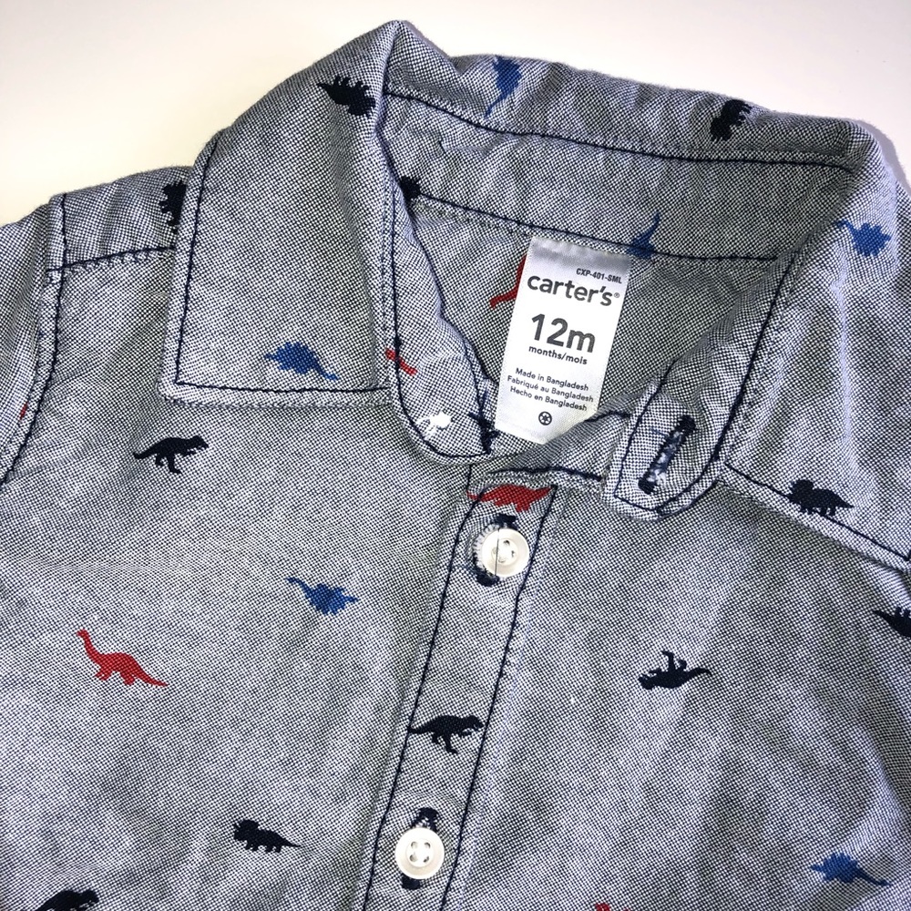 Carter’s Dinosaur Button-up Set - Picture 2 of 4